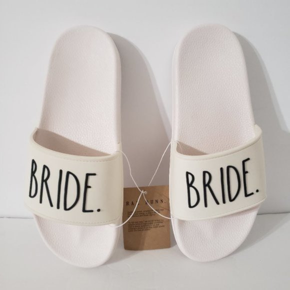 Bride Sandals Bride Slides Bride Flip Flops - Picture 3 of 7